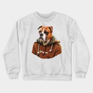 Boxer Dog Portrait Crewneck Sweatshirt